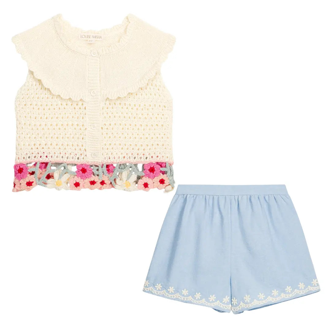 Elea Knit Top &amp; Vally Shorts Set for Girls LOUISE MISHA