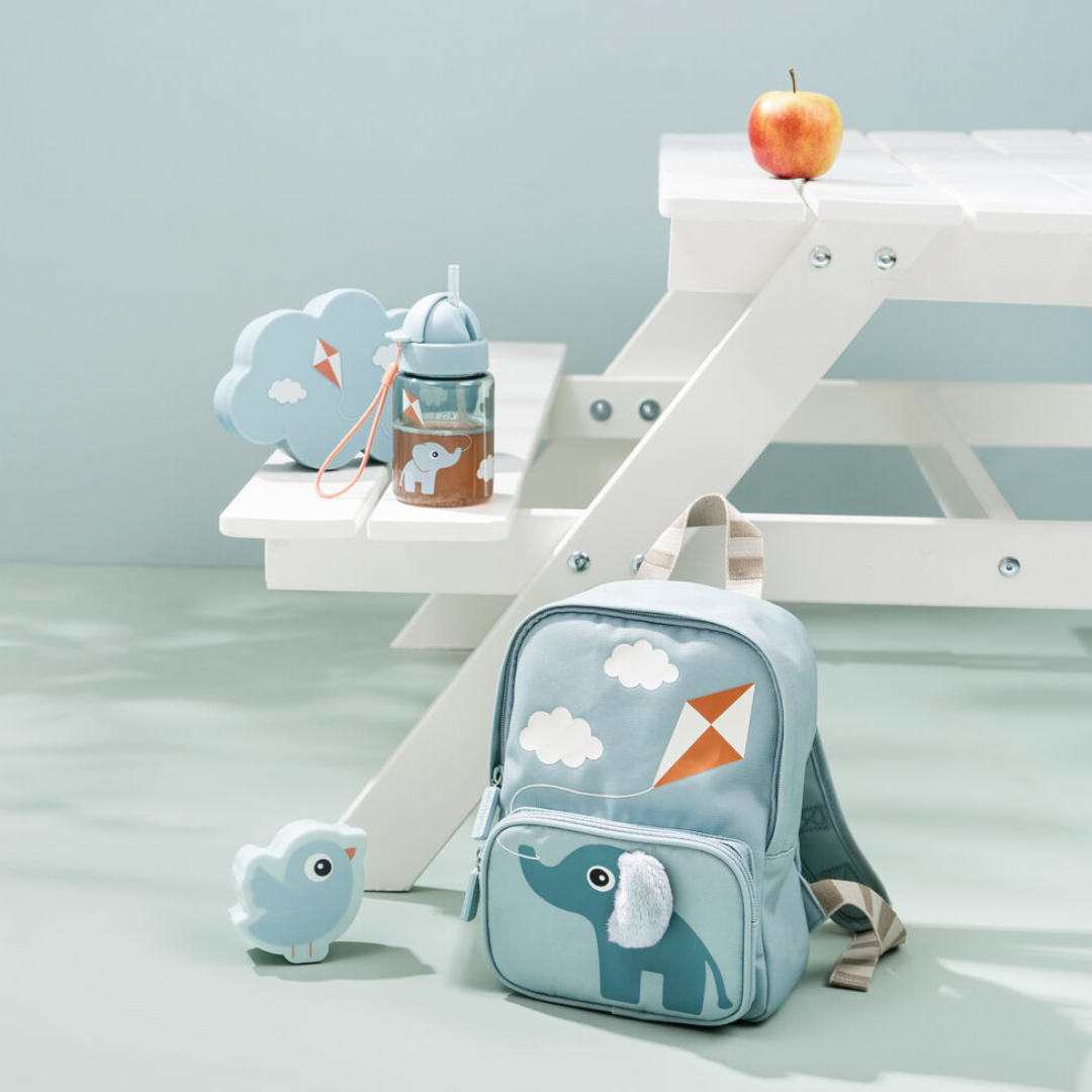 Lunch &amp; Snack Box with Straw Bottle Blue