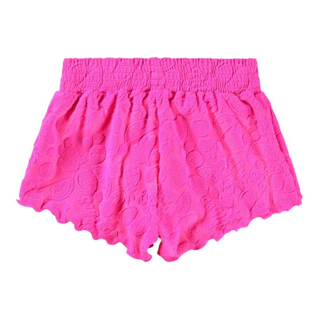 Girls Tropical Fruit Terry Swimsuit &amp; Shorts Set