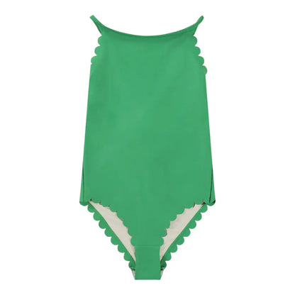 Girls Garden Green Swimsuit &amp; Bright Green Trunks Molo