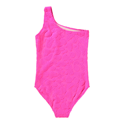 Girls Tropical Fruit Terry Swimsuit &amp; Shorts Set