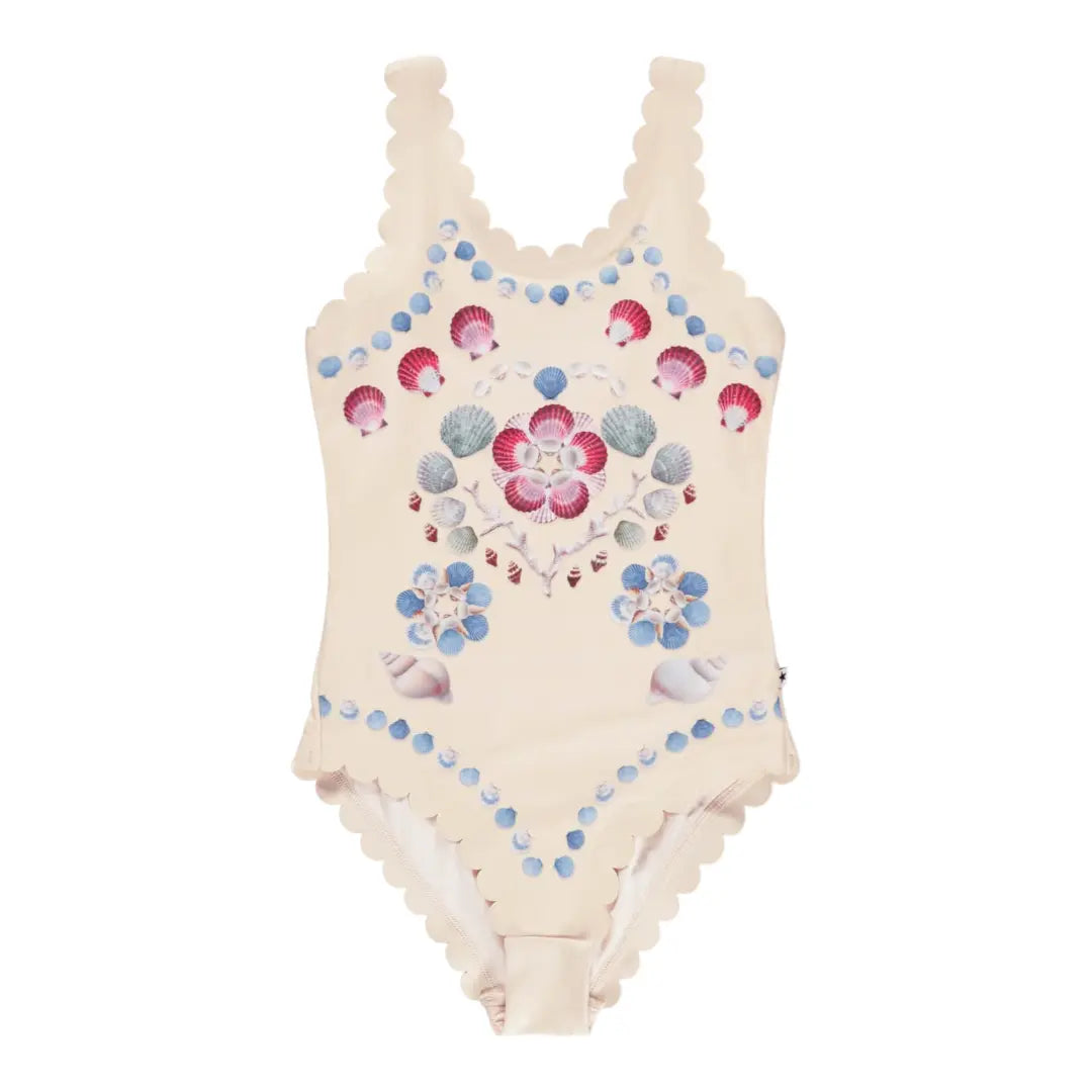 Girls Coastal Shell Swimsuit &amp; Trunks Set Molo