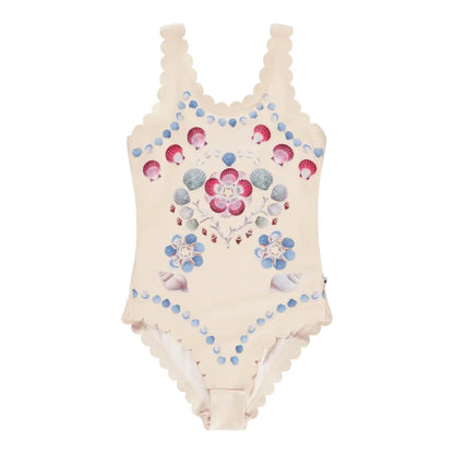 Girls Coastal Shell Swimsuit &amp; Trunks Set Molo
