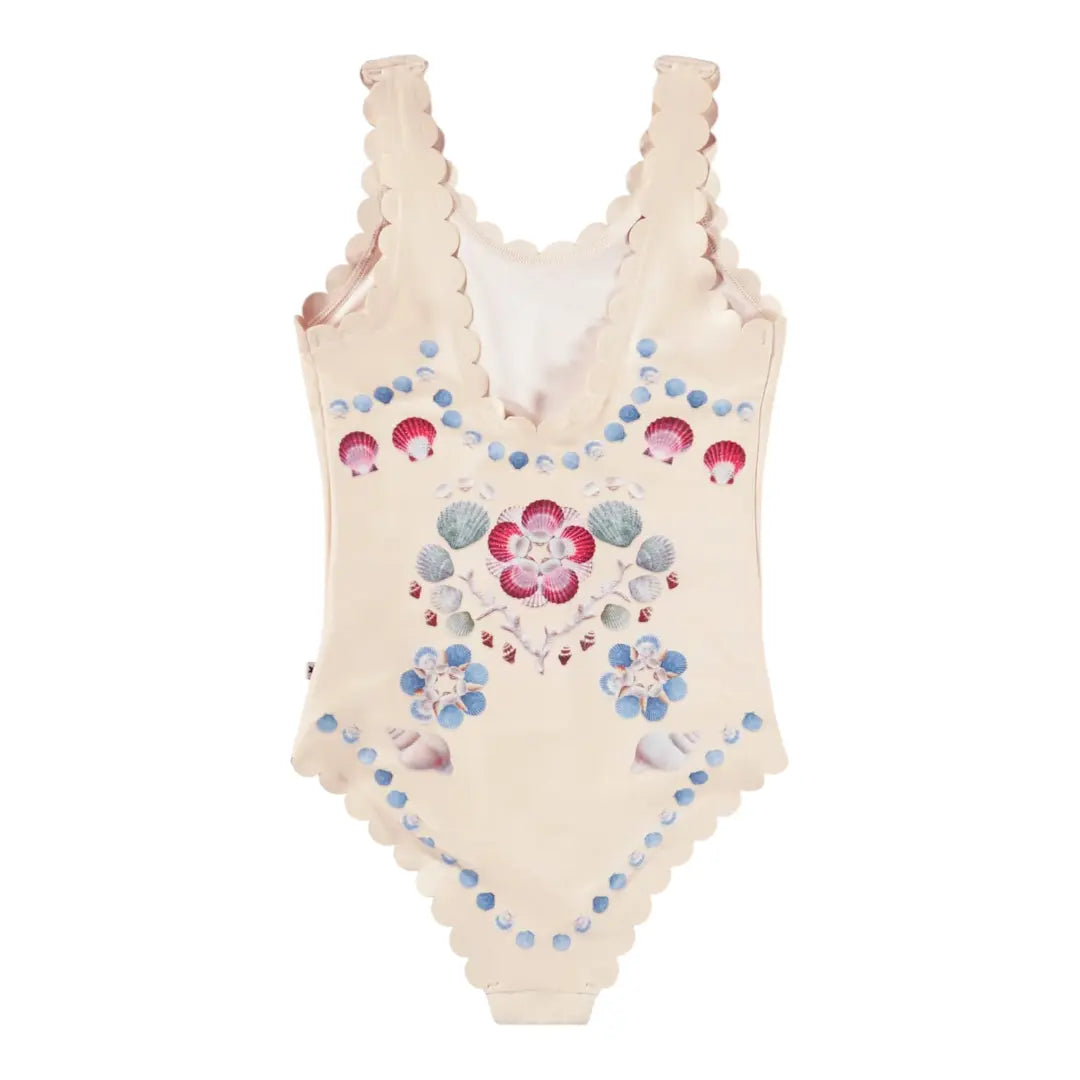 Girls Coastal Shell Swimsuit &amp; Trunks Set Molo