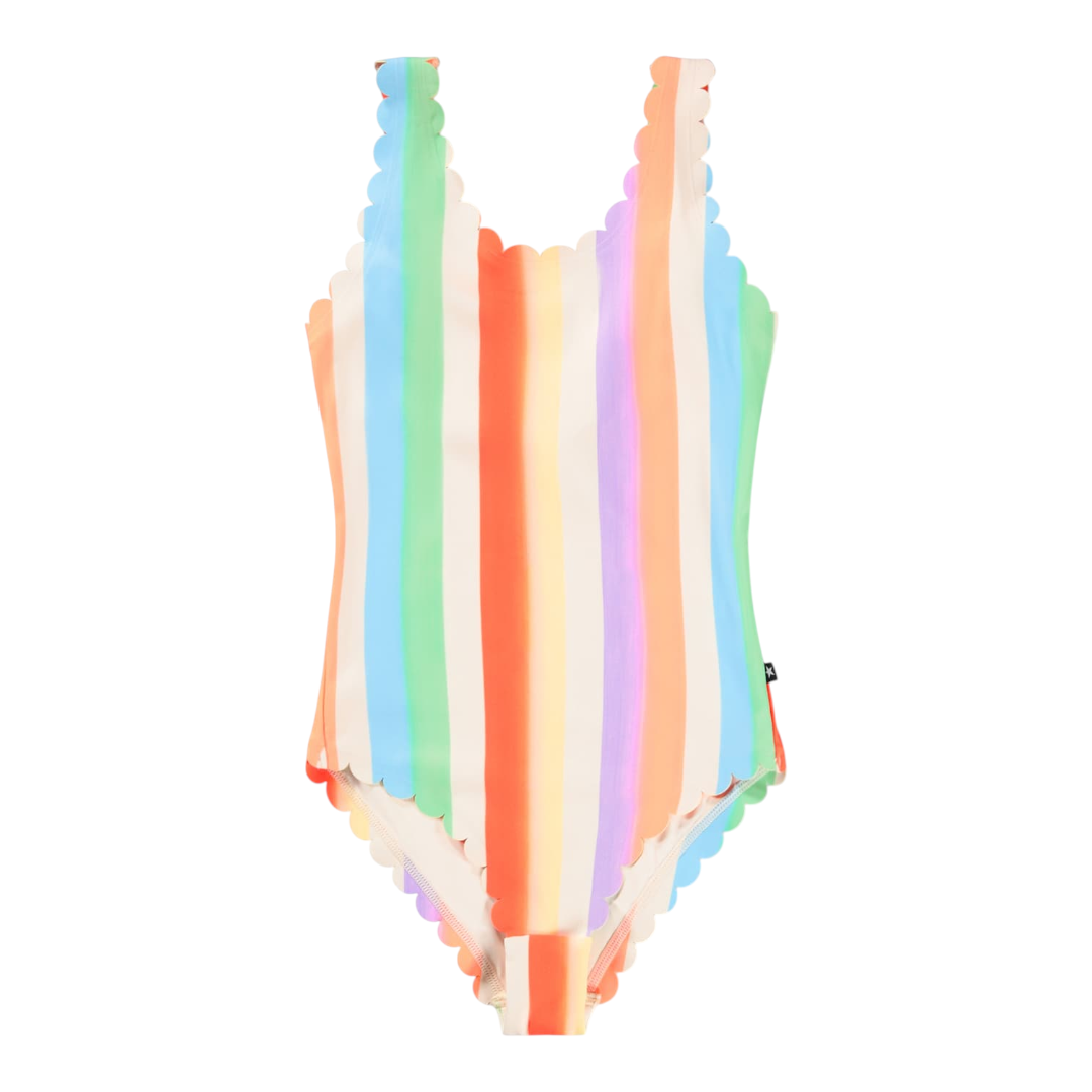 Girls Sunset Stripe Swimsuit &amp; Trunks Set
