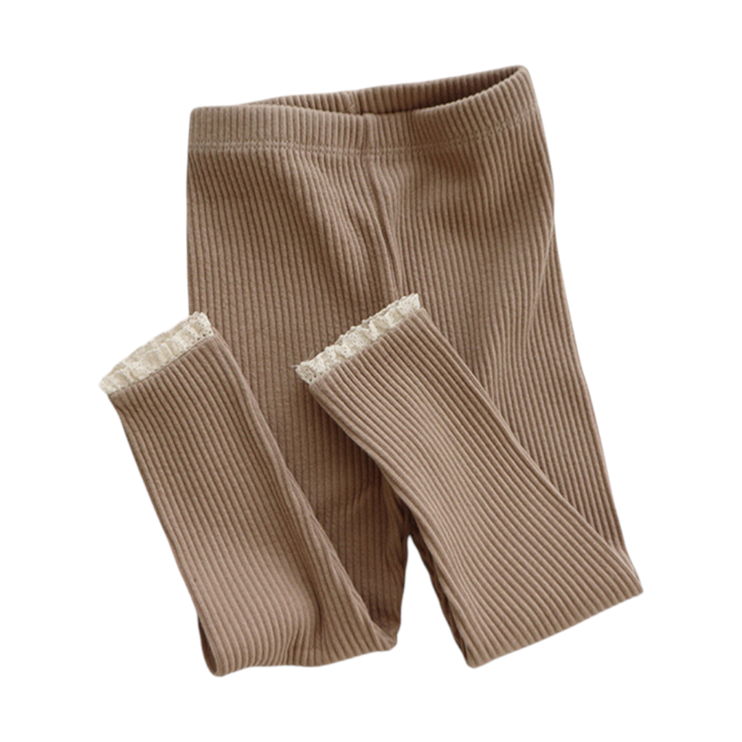 Luna Ribbed Leggings - Latte