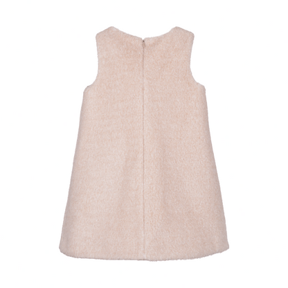 Teddy Bear Pinafore Dress - Biscuit