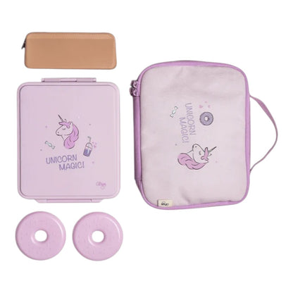 Insulated Square Lunch bag - Stormy Unicorn