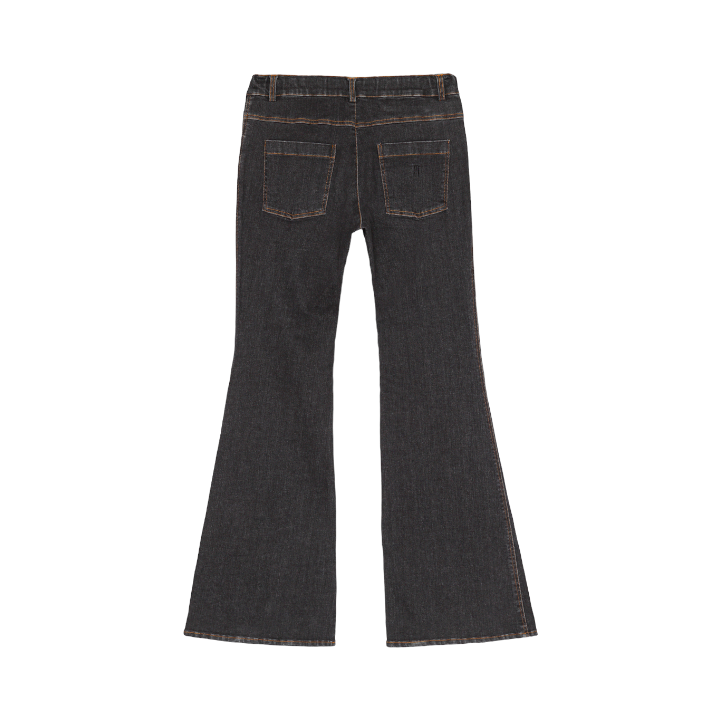 5 Pocket Flared Bailey Denim Spray Black