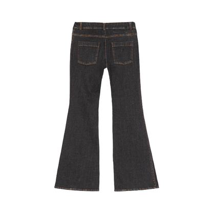 5 Pocket Flared Bailey Denim Spray Black