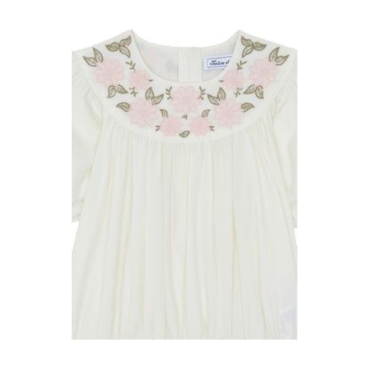 Girls Hand Embroidered Top &amp; 100% Linen Embroidery Trousers