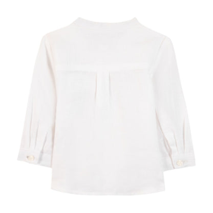 100% White Linen Baby Shirt
