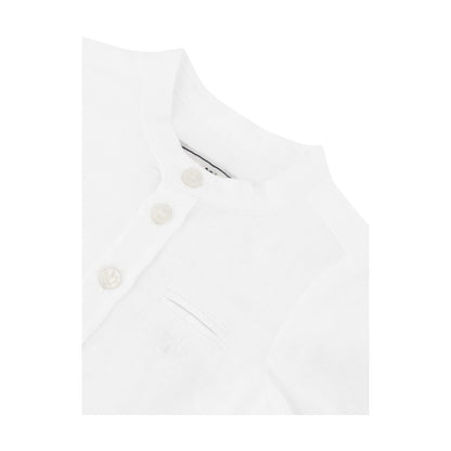 100% White Linen Baby Shirt &amp; Sky Blue Shorts