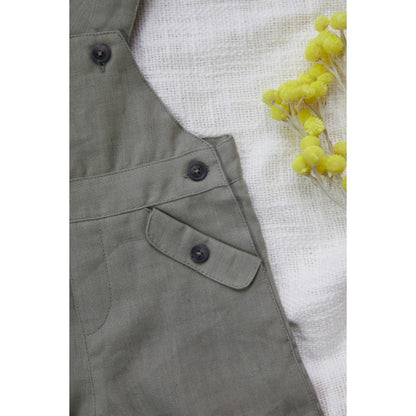 100% Linen Jumpsuit - Green