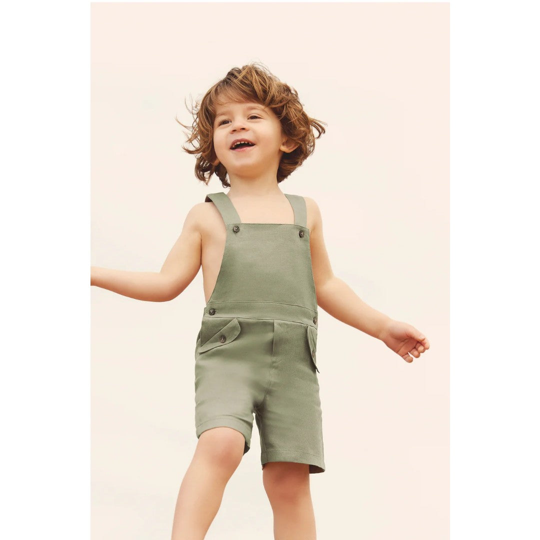 100% Linen Jumpsuit - Green