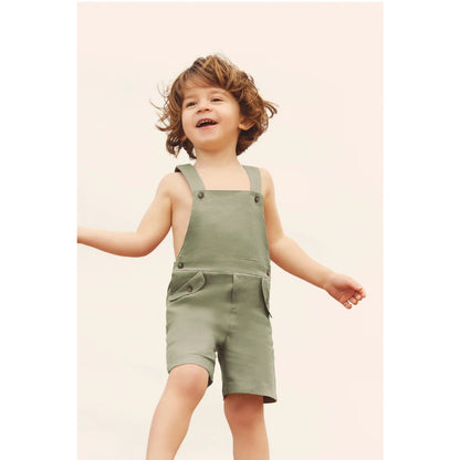 100% Linen Jumpsuit - Green