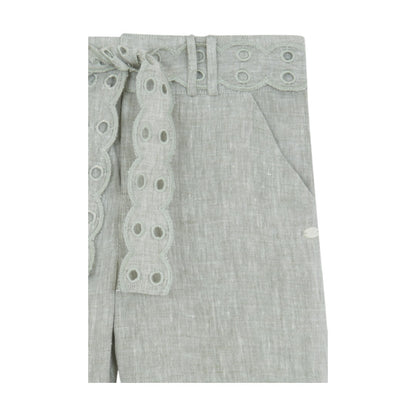 Girls Hand Embroidered Top &amp; 100% Linen Embroidery Trousers
