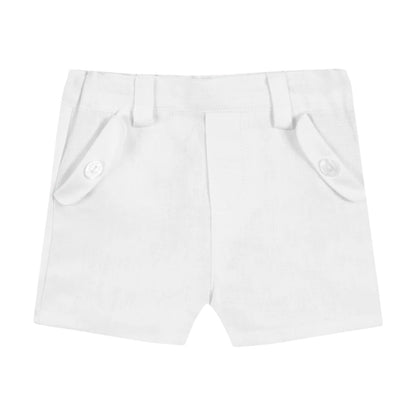 100% White Linen Baby Shirt &amp; Shorts