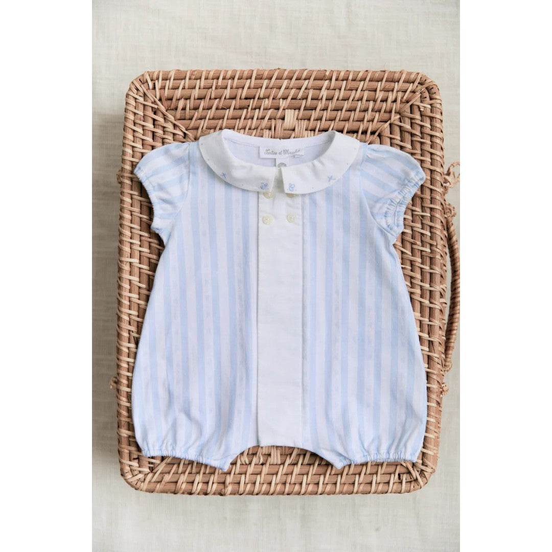 Baby Onesie - Sky Blue  Stripes