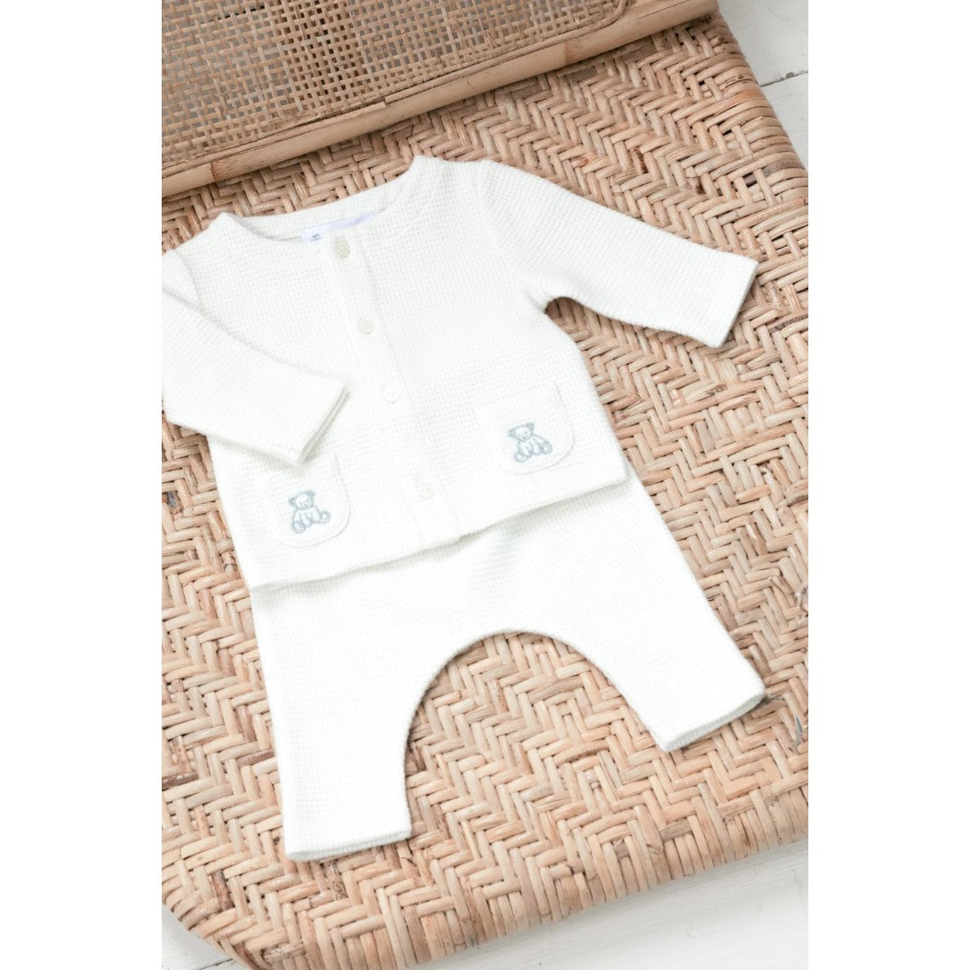 100% Cotton Knit Baby Set - Ecru