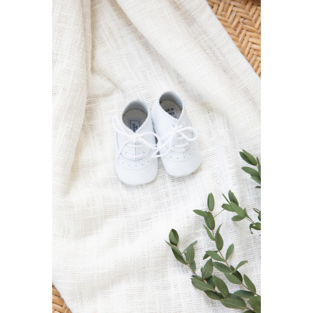 White Leather Baby Shoe
