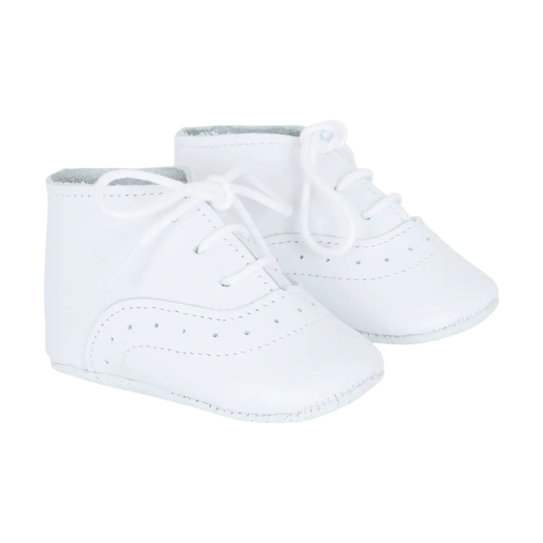 White Leather Baby Shoe