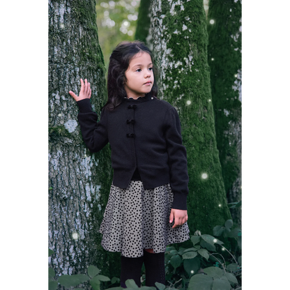 Black Velvet Bow Cardigan