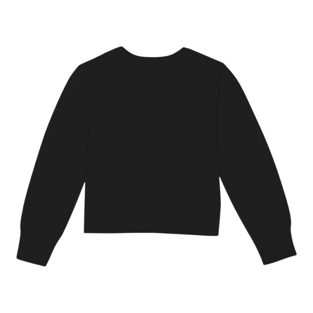 Black Velvet Bow Cardigan