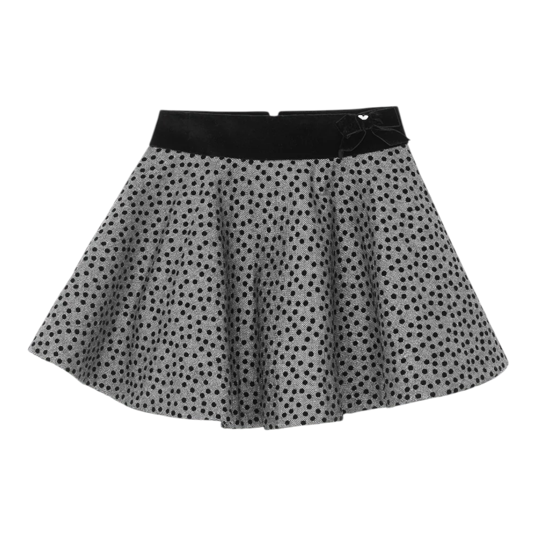 Pearl Grey Polka Skirt