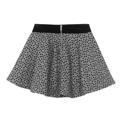 Pearl Grey Polka Skirt
