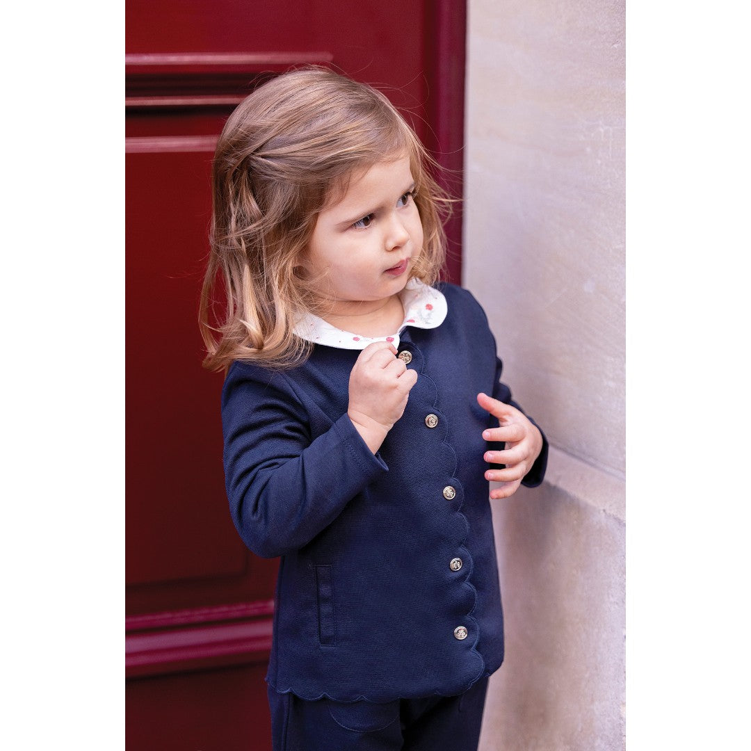 Navy Mini Chic Scallop Set