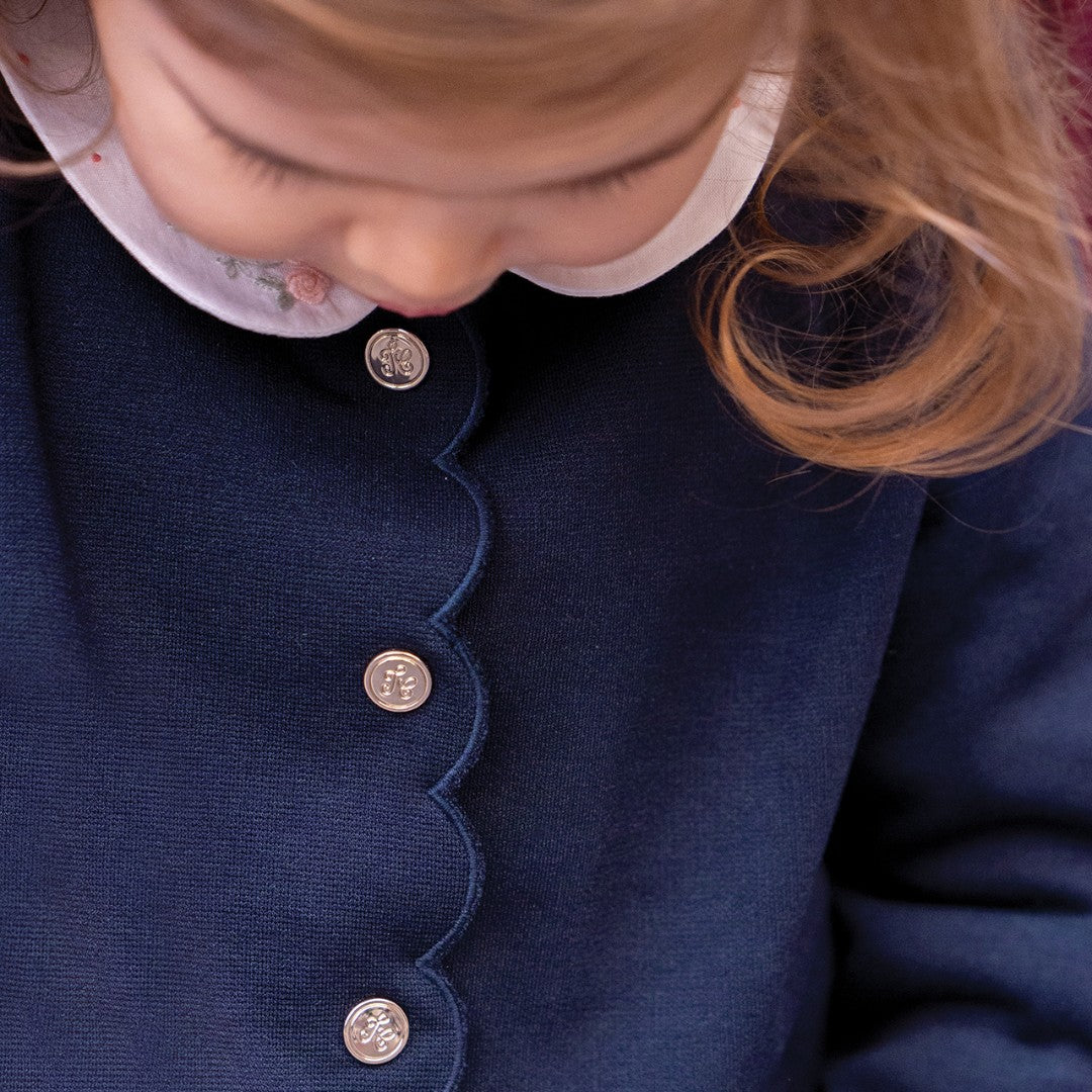 Navy Mini Chic Scallop Set