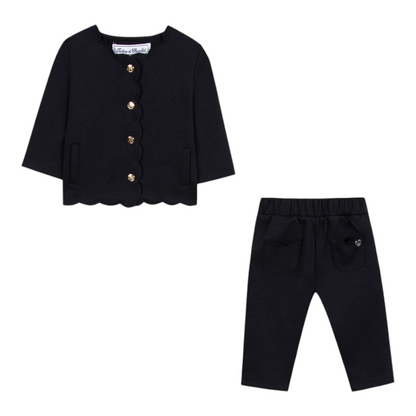 Navy Mini Chic Scallop Set