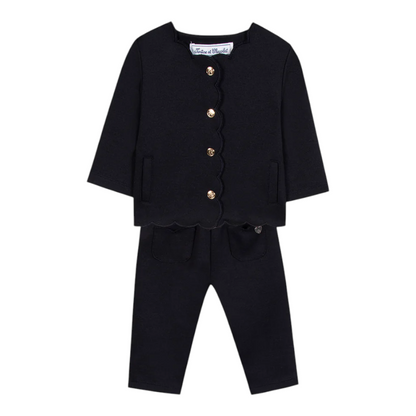 Navy Mini Chic Scallop Set