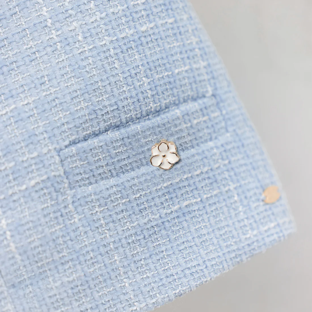 Blue Cloud Tweed Shorts