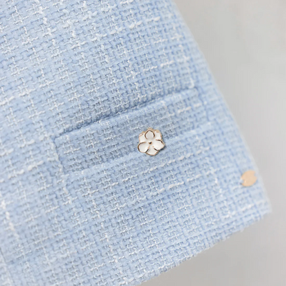 Blue Cloud Tweed Shorts