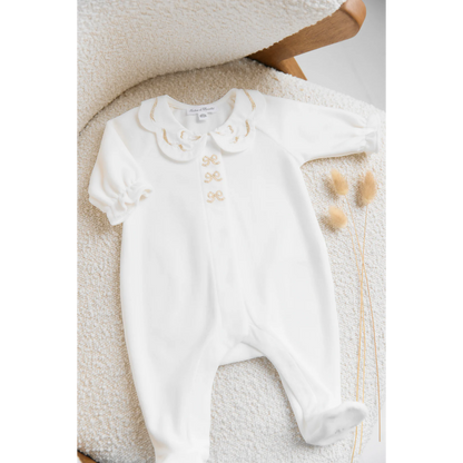 Ivory Gold Detail Romper