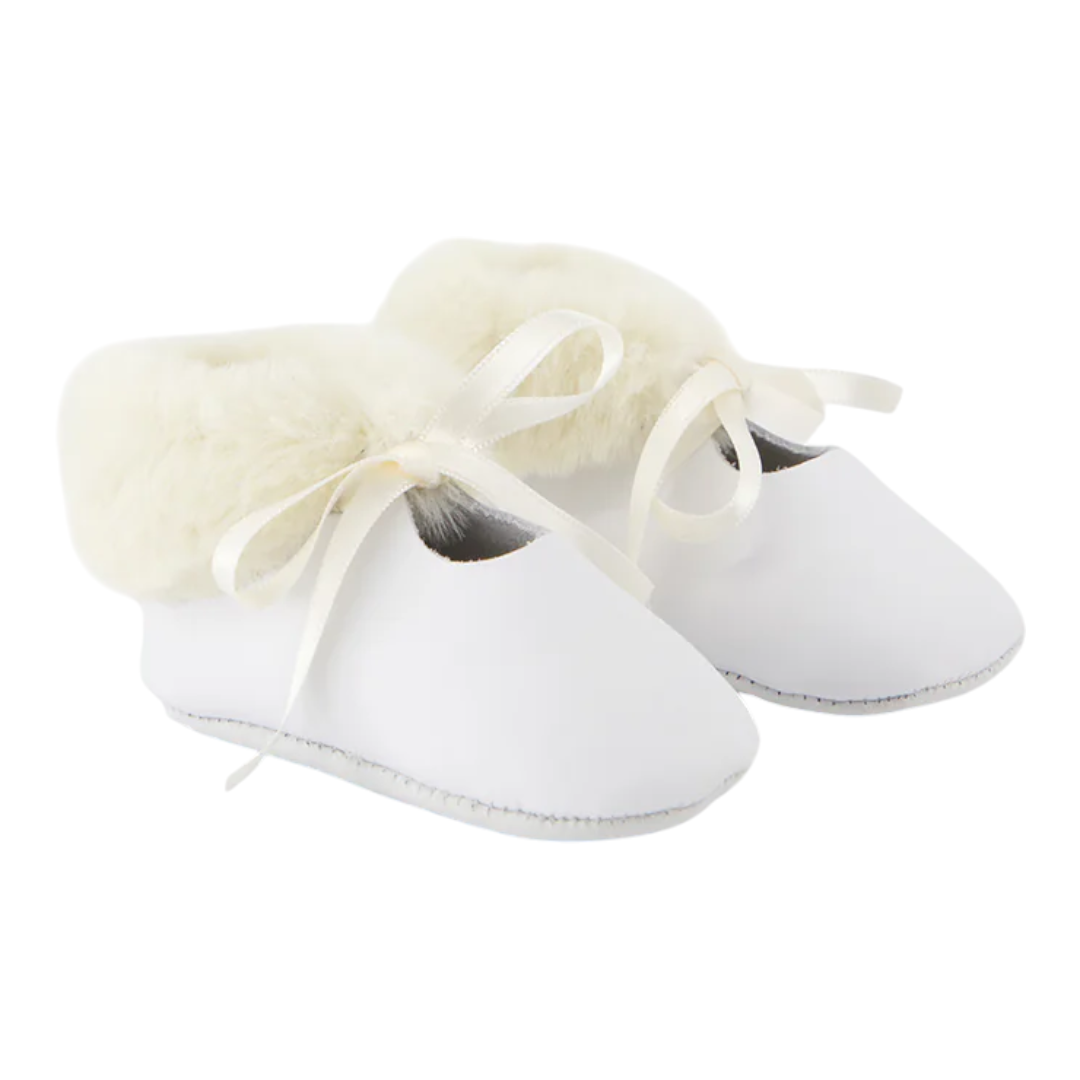 Ivory Cloud Baby Booties