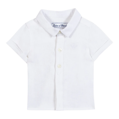 Boys White Linen Shirt