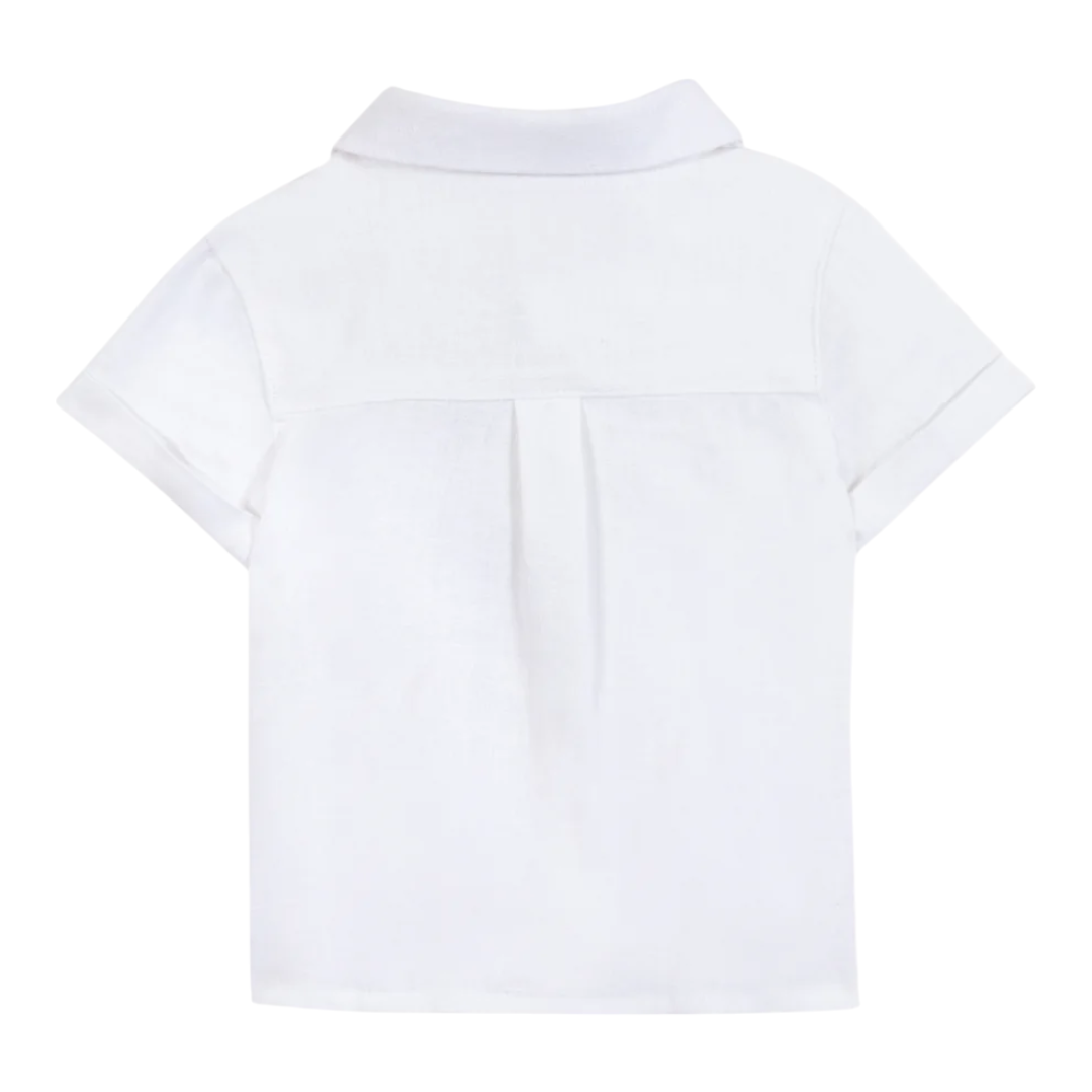 Boys White Linen Shirt