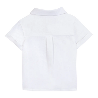 Boys White Linen Shirt