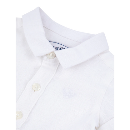Boys White Linen Shirt