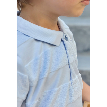Boys Blue Cloud Striped T-Shirt &amp; Shorts Set