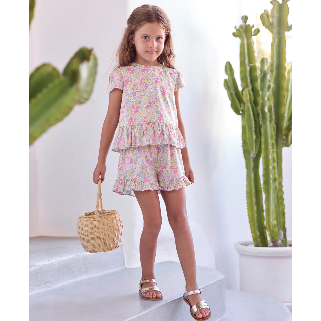 Girls Citrus Liberty Print Short Set