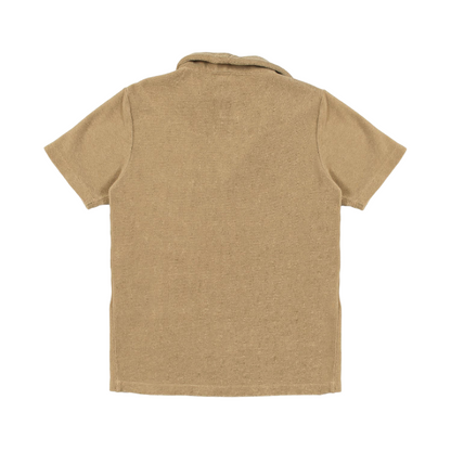 Boy Terry Knitted Polo Shirt - Brown
