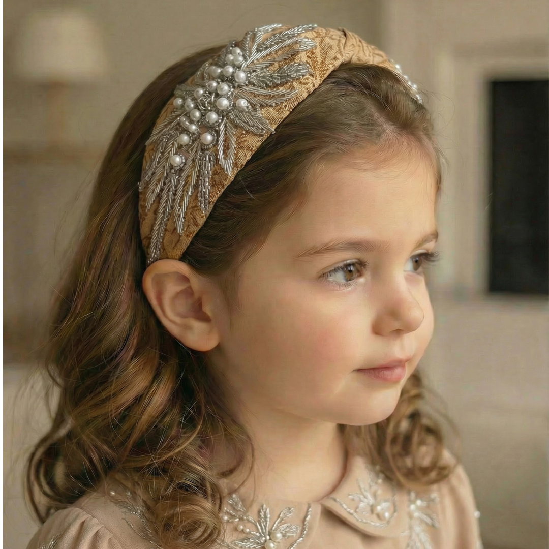 Champagne Veil Headband