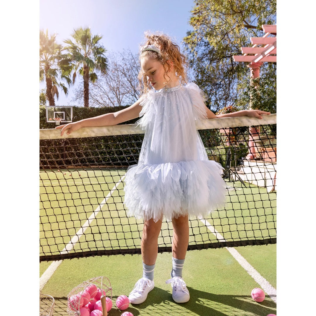 Cannes Tulle Dress - Blue Chill