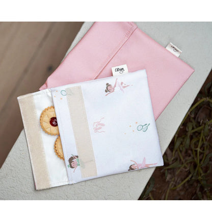 Reusable Sandwich Bag - Set of 2 - Ballerina/Blush Pink