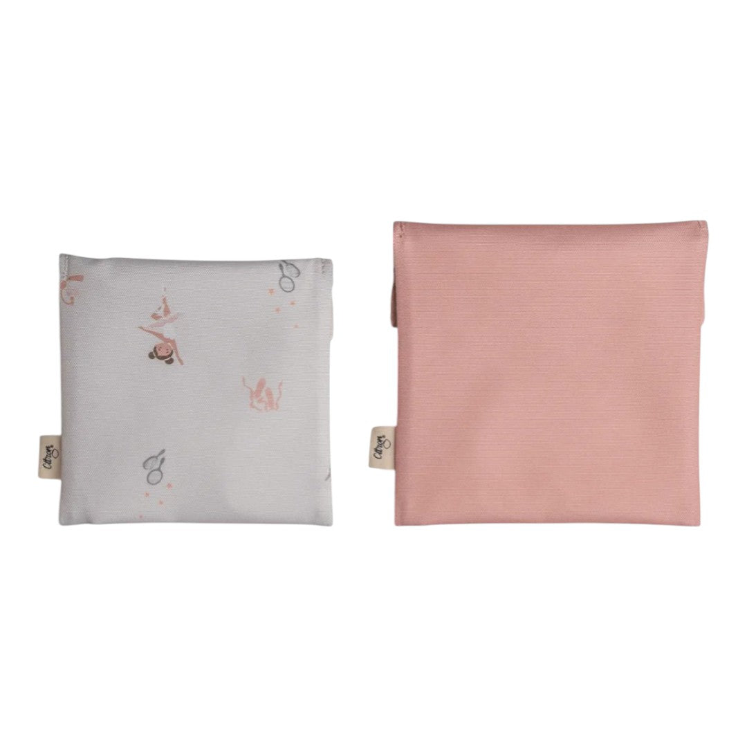 Reusable Sandwich Bag - Set of 2 - Ballerina/Blush Pink