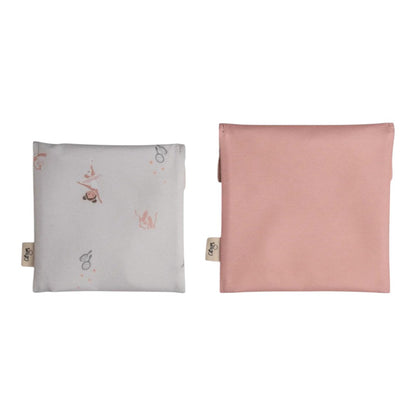 Reusable Sandwich Bag - Set of 2 - Ballerina/Blush Pink
